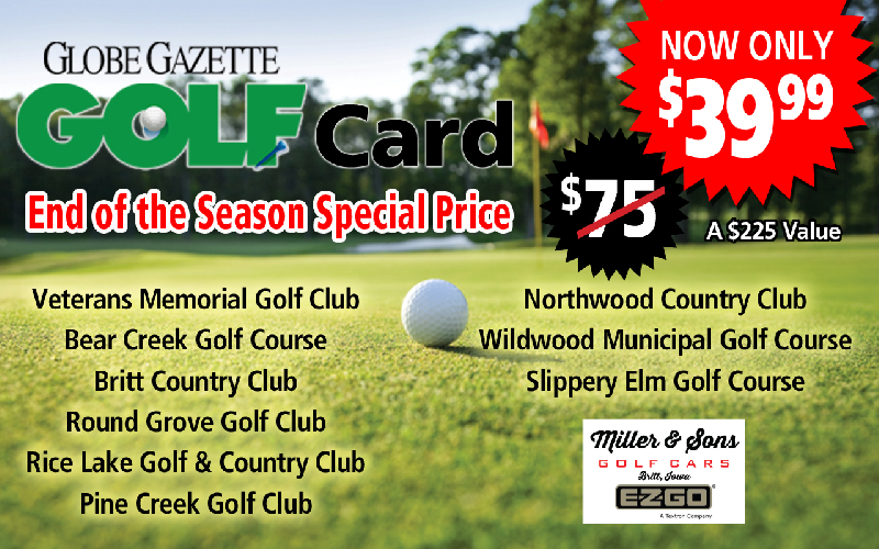 Globe Gazette Golf Card - 2021 Globe Gazette Golf Card