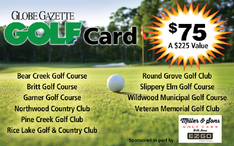 Globe Gazette Golf Card - 2022 Globe Gazette Golf Card