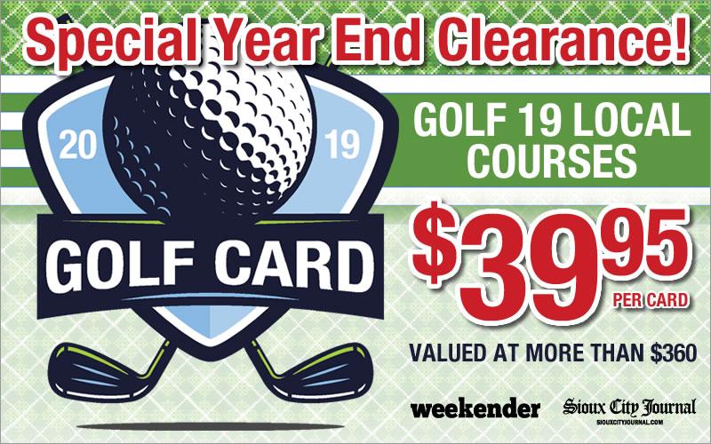 Sioux City Journal Communications - 2019 Best of Siouxland Golf Card - Special Year End Clearance!
