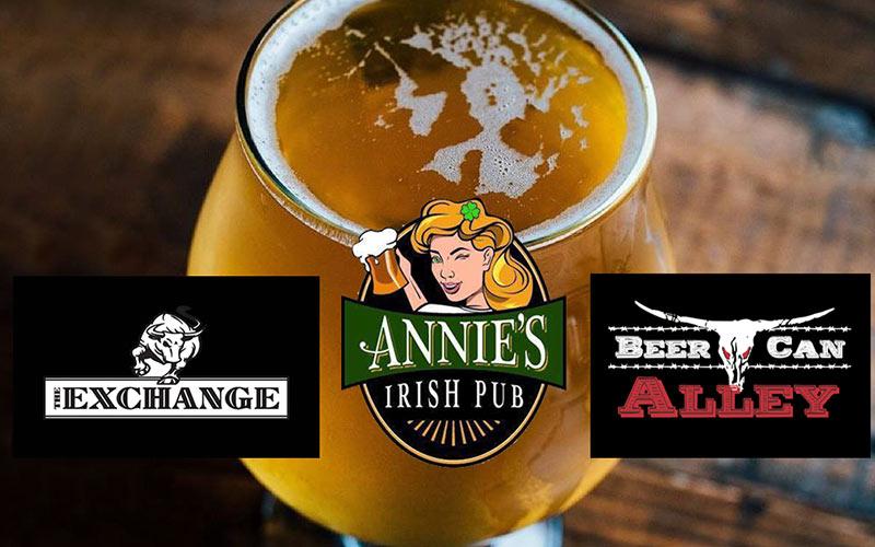 Annie's Irish Pub - $20 in drinks for $10 at Annies Irish Pub, The Exchange, or Beer Can Alley