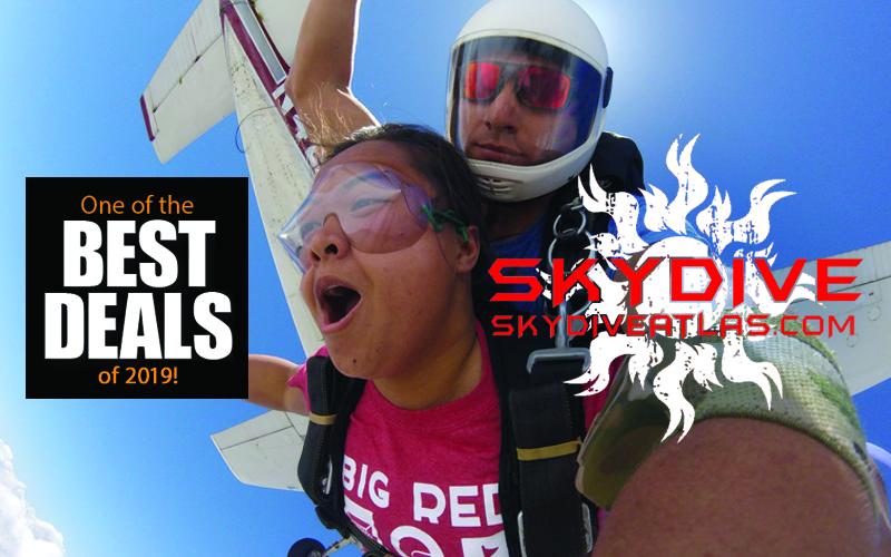 Skydive Atlas / Nebraska Skydiving School - 2020 New Year's resolution! Tandem Skydive for $132 (regular price $249)