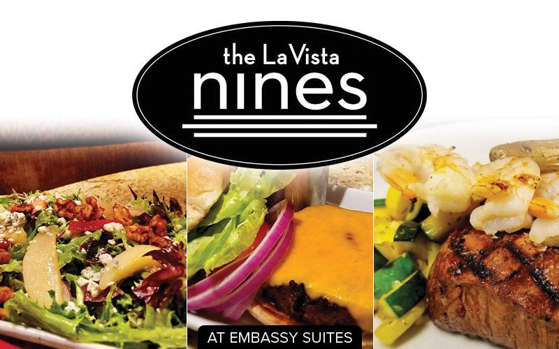 The La Vista Nines At Embassy Suites - $10 for $20 worth of food and drink at The La Vista Nines at Embassy Suites!