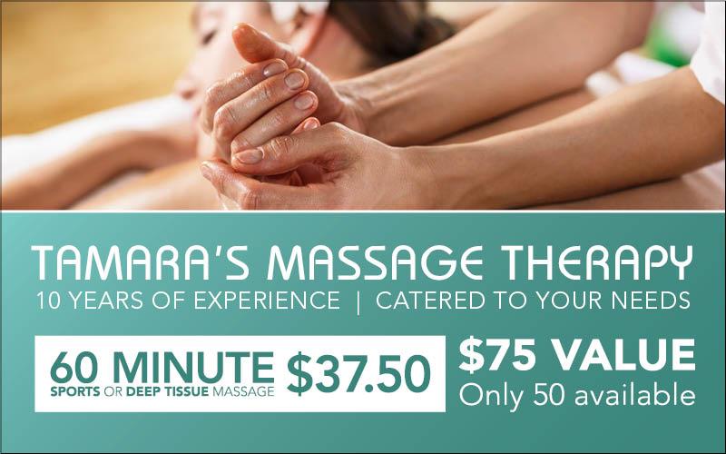 Tamara's Massage Therapy - Give the gift of Massage!